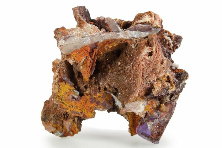 Purple Cubic Fluorite Crystals on Barite - Mexico #374308